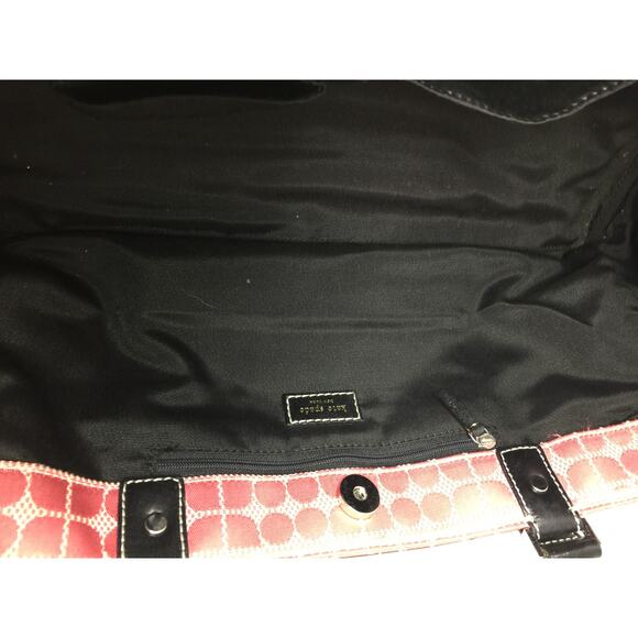 Kate Spade New York Medium Pink Canvas & Leather Satchel Shoulder Bag - Picture 15 of 16